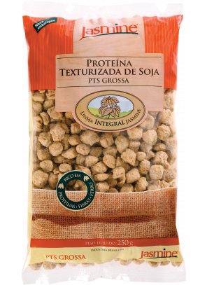 PTS - GROSSA.png - Proteína Texturizada de Soja - PTS grossaRICO EM PROTEINASRICO EM FIBRASBAIXO TEOR DE GORDURAIngredientes: Proteína Texturizada de SojaNÃO CONTÉM GLÚTENDisponível na versão: 250g.